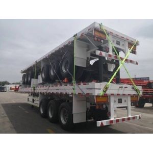 USED 3AXLES FLATBED SEMI TRAILER