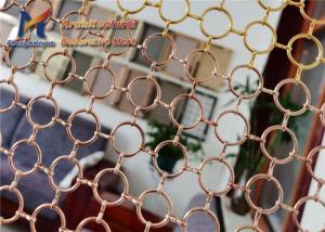 China Hotel Room Rose Gold Ring Mesh Fabric 12mm Stainless Steel 316 wholesale