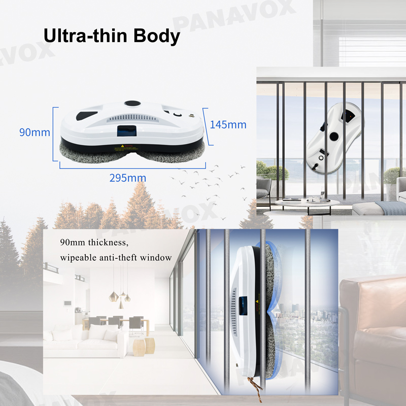 Robopower Window Cleaner High Rise Window Cleaning Robot with Infrared Remote Control