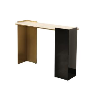 China Bronze Marble Narrow Console Table For Hotel Living Room wholesale