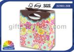 Cute Personalized Small Wrapping Paper Gift Bag with Die Cut Handle for Gift