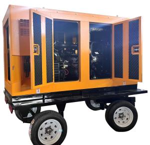 China 125KVA Mobile Trailer Diesel Generator Set with Deep Sea Module and Self Starting wholesale