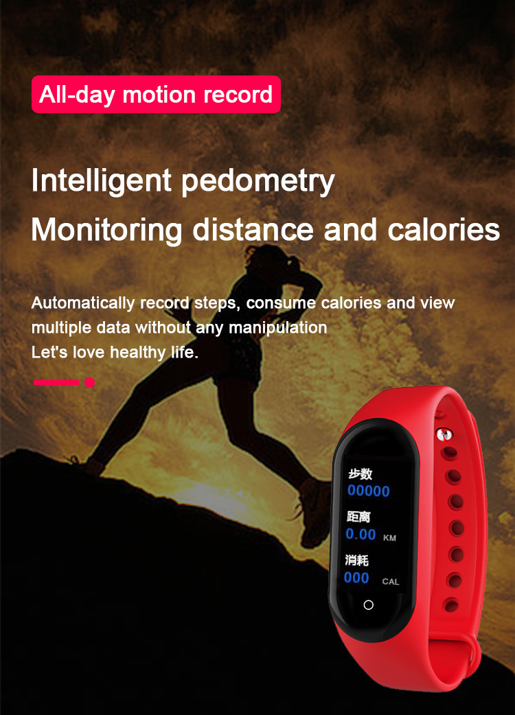 M14 Smart Wristband Bracelet 0.96inch TFT 80*160 Display Heart Rate Blood Pressure Watch for OPPO