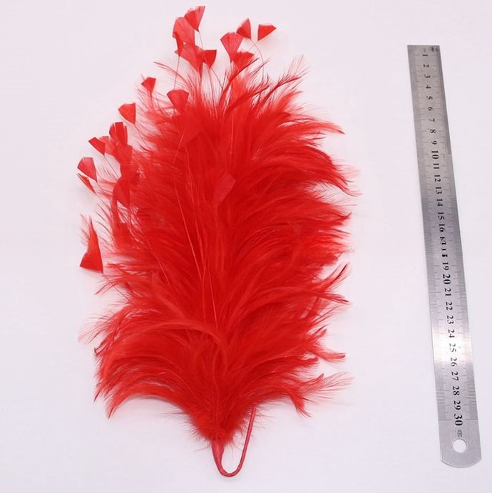 Event Party Supplies Feather Mounts Hackle Millinery Feather Flowers 15x30cm