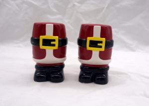 China Dolomite Santa Salt And Pepper Shakers / Christmas Salt And Pepper Shakers Set For Kitchen wholesale