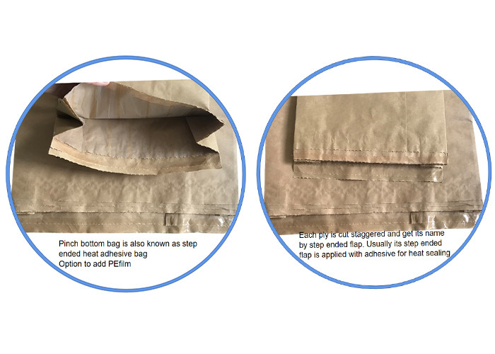 Moisture Proof Heat Sealed Paper Bags White Brown For Synanthrin