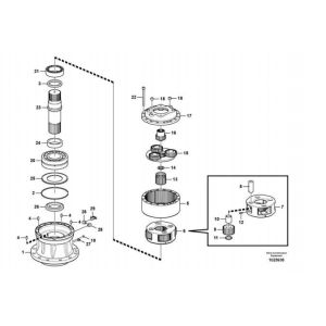 Excavator EC360B Spur Pinion Gear VOE14596629 VOE14631114 Spare Parts
