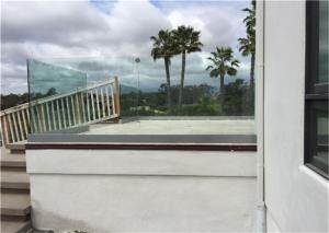 China Terrace Frameless Glass Balustrade System With Aluminum U Base Channel wholesale