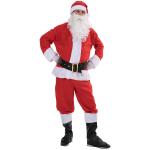 Polyester Luxury Velvet Santa Suit Adult Costume For Christmas Decoration