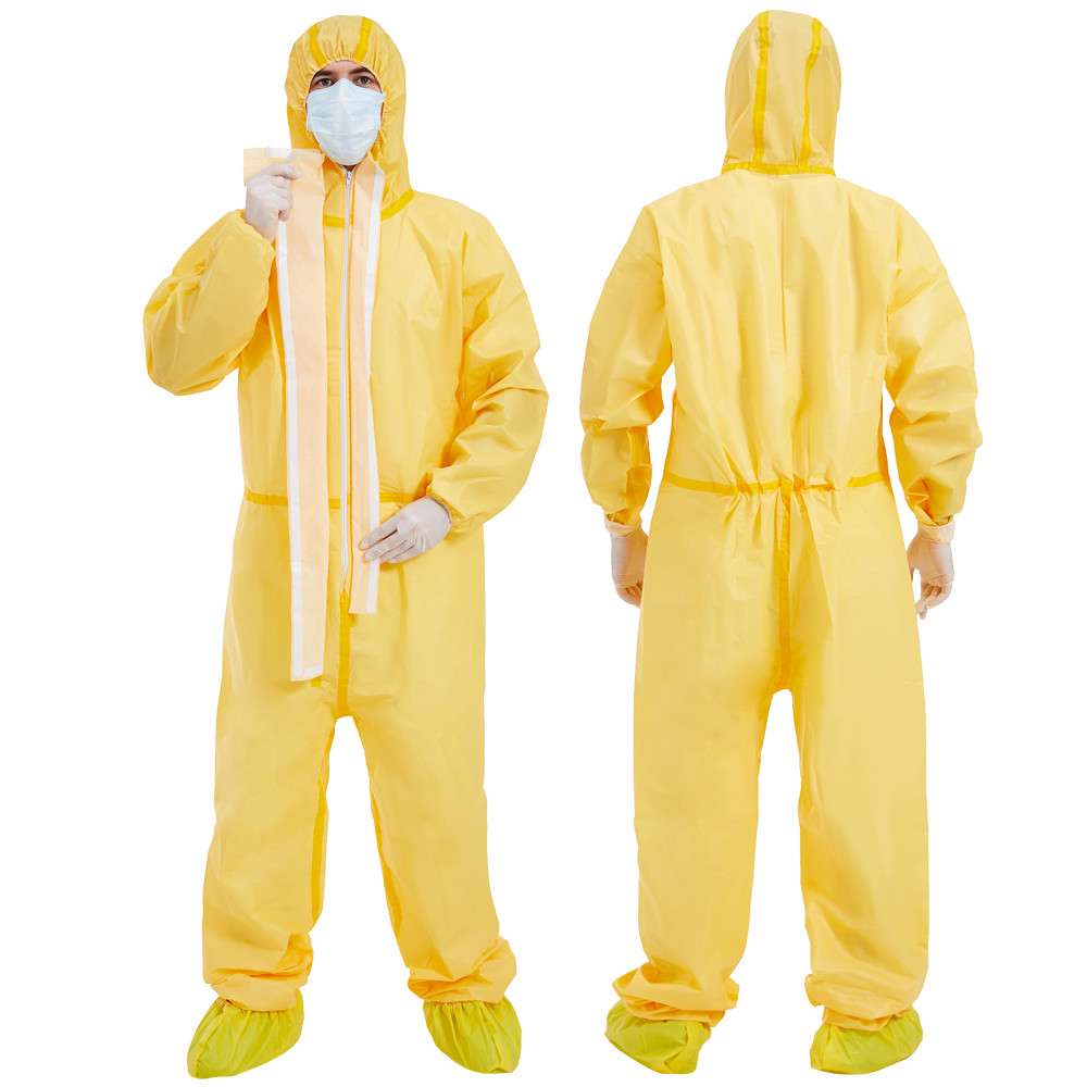 S-XXL Disposable Protective Coverall Waterproof Lightweight Microporous 15-70gsm