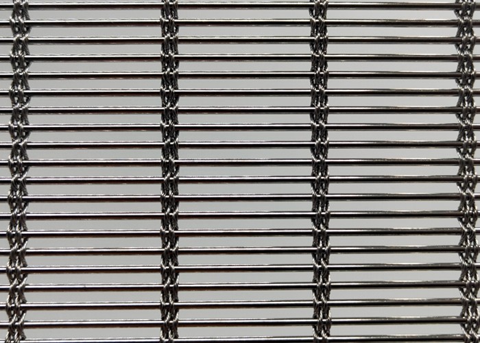 10m Woven Architectural Metal Mesh / Decorative Mesh Curtain For Construction