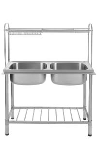 China Chromium Brushed Stainless Steel Basin With Stand 0.8mm wholesale