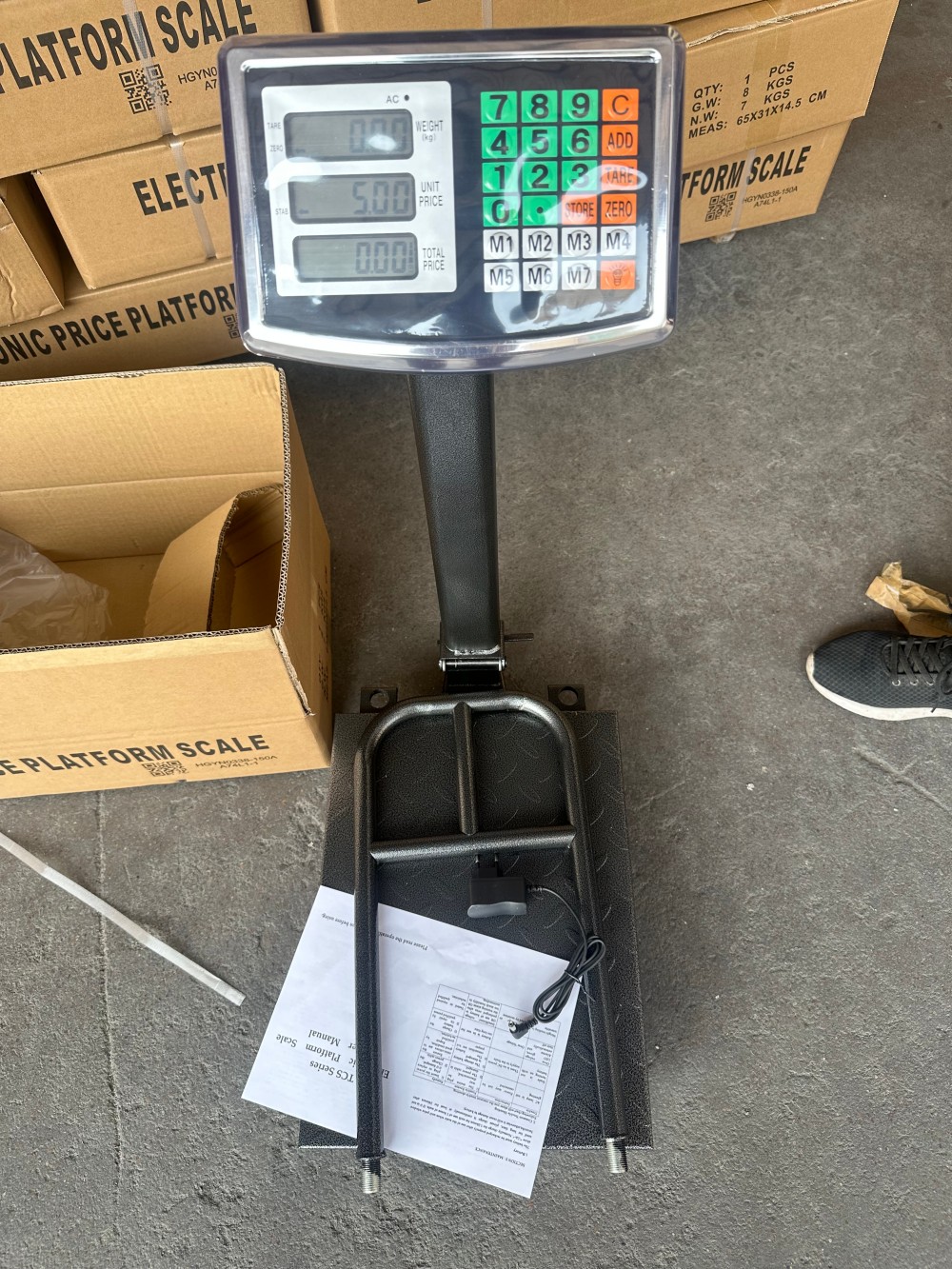 Made China Industrial Electronic Scale TCS Digital Platform Scale for 150kg 200kg 300kg 500kg Steel Hanging Scale Indicator