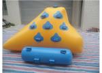 Yellow Relaxing Inflatable Water Toys Silk Printing For Playground