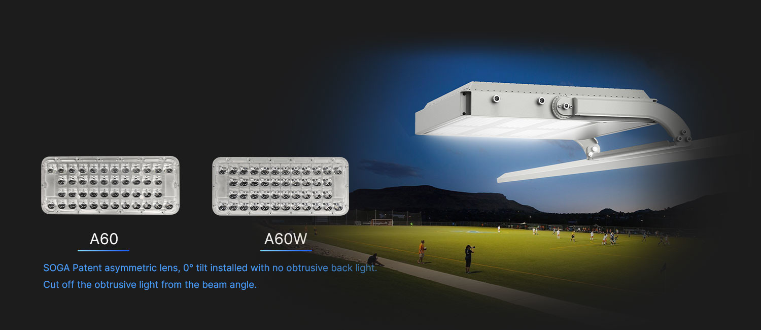 750W LED High Mast Light Asymmetric LED Lighting Stadium IK09