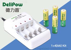 China Compact Design 1000mAh Rechargeable Battery Kit Nimh 4 AA Delipow wholesale