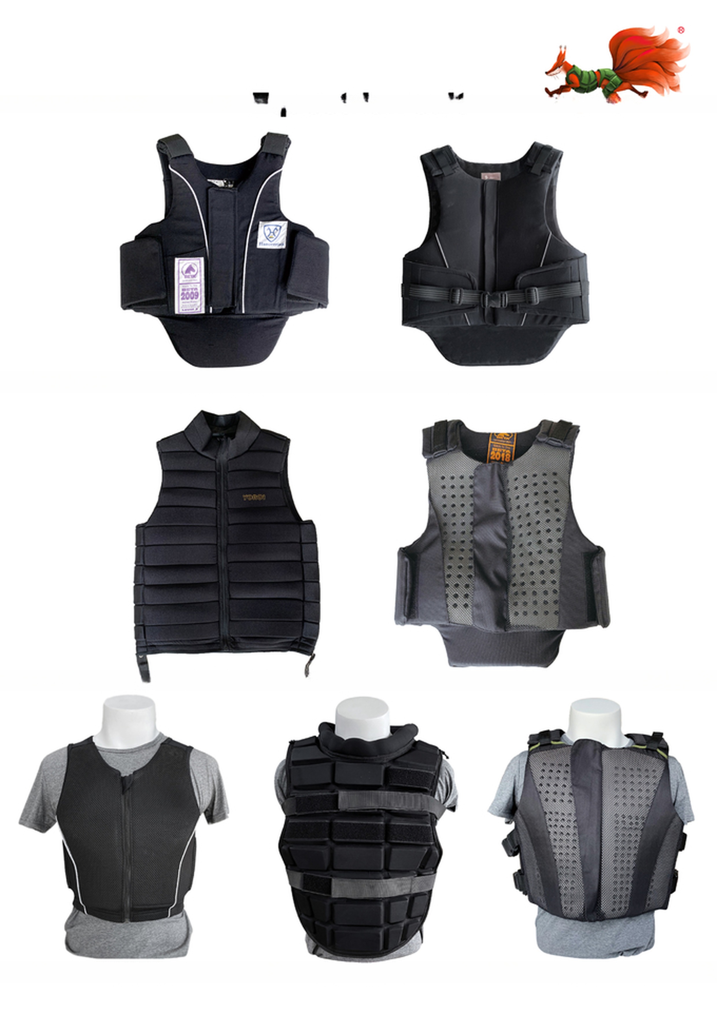 Black Certified Body Vest for Horse-Riders' Protection Jodhpur Breeches and Materials