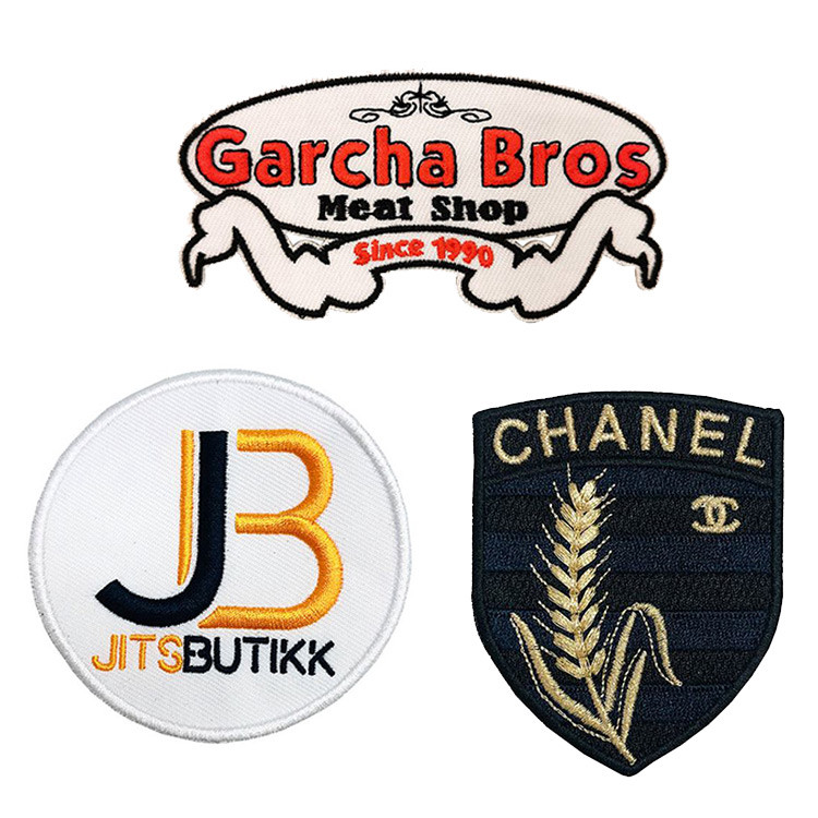 Fabric 3in Satin Stitch Custom Embroidered Hat Patches Round Shape