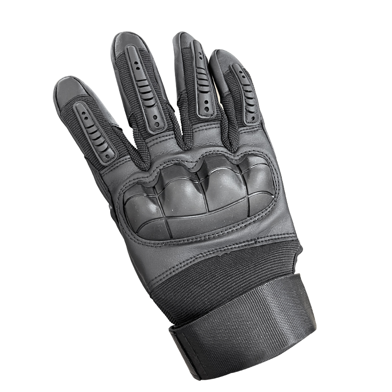 Flame-Retardant Black Full Finger Training Gloves for Customization and Protection