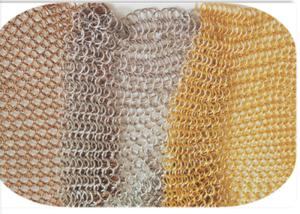 China 8mm Metal Ring Mesh Curtain Round Gold Stainless Steel 304 wholesale