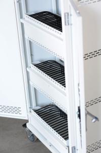 China Deep Gray Laptop Charging Cabinet 54 Units Steel Material For Training School wholesale