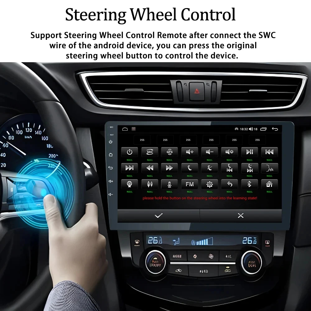 Android OS Universal 9/10/12/13 Inch Car DVD Player with Touch Screen and Navigation
