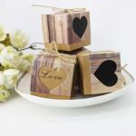 Laser Cut Heart Wedding Paper Box 5x5x5cm Birthday Party Favor Boxes