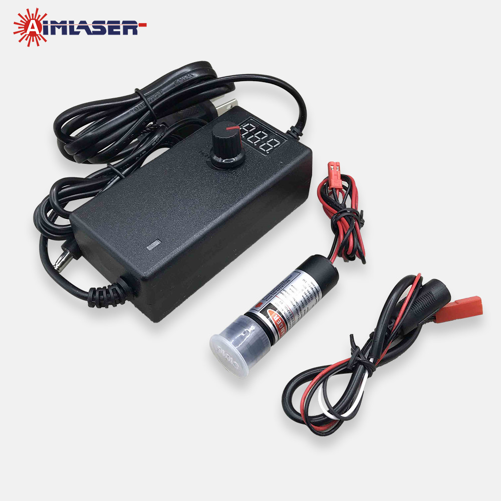 Powell Lens Well-Distributed Uniform Line Laser Module 520nm 30mW Focus Adjustable for Machine Vision Inspection