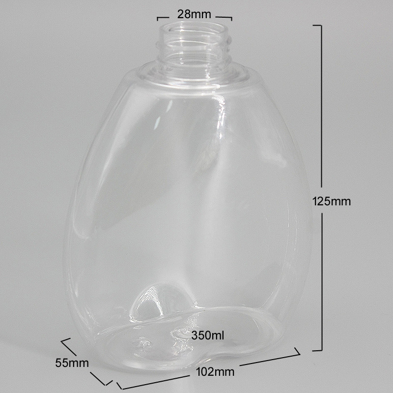 PET Clear Hand Sanitizer 350ml Shampoo Pump Bottles