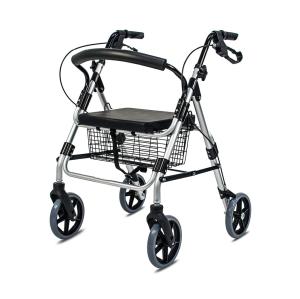 China PVC Elderly Light Collapsible Wheelchair Rollator Rolling Walker Aluminum wholesale