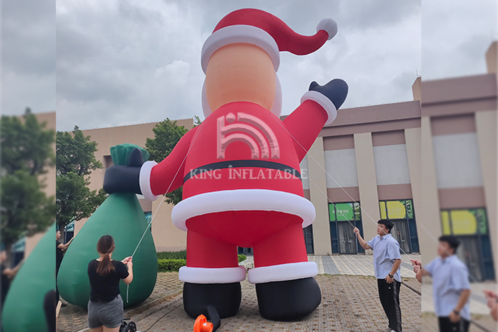 Giant Santa Claus 26Ft Inflatable Christmas Decorations Outdoor Air Blown Greeting Model For Christmas / Party / Xmas