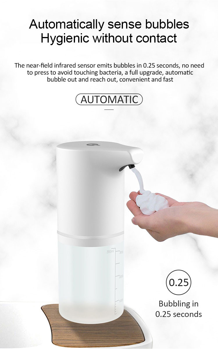 Intelligent Sensor Soap Dispenser IPX5 Waterproof 5cm Sensing Distance