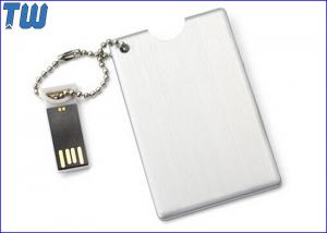 China Metal Credit Card USB Flash Drive Device High Quality Printing Free Ball Chain on sale