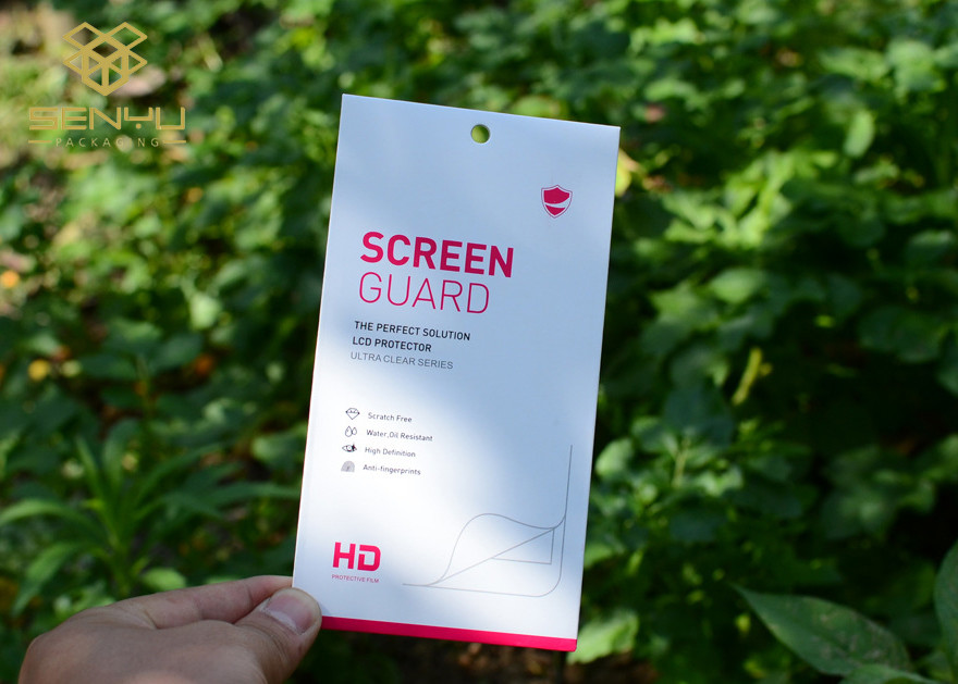 Grey Paper Board Tempered Glass Screen Protector Packaging Box