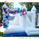 Large Bounce House Inflatable Commerical Camelot Knight Snowy White Obstacle