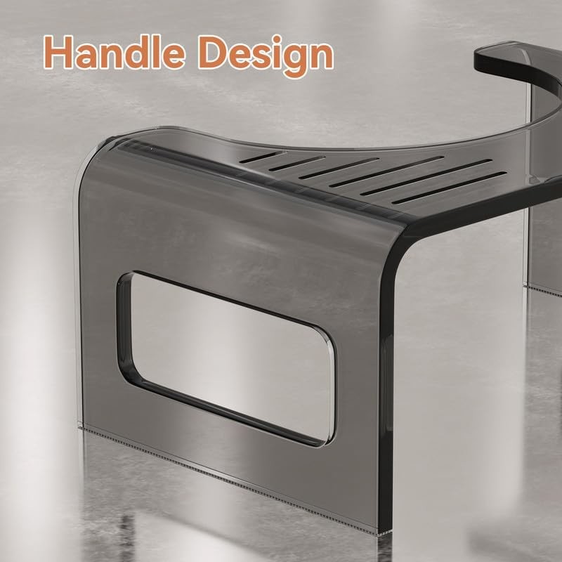 Kids And Adults 7" Height Acrylic Lucite Step Stool Custom Thick For Toilet Bathroom