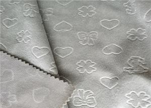 China Super Short Plush Mink 200gsm Embossed Polyester Fabric wholesale
