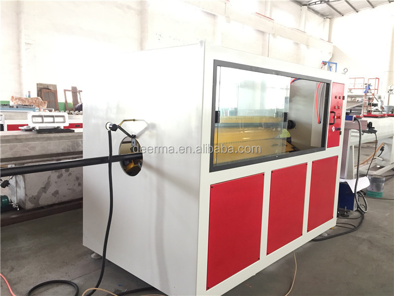 Customized HDPE Pipe Machine 380V / 415V HDPE Extruder Machine 80kw Tractor Speed 4-12m/Min