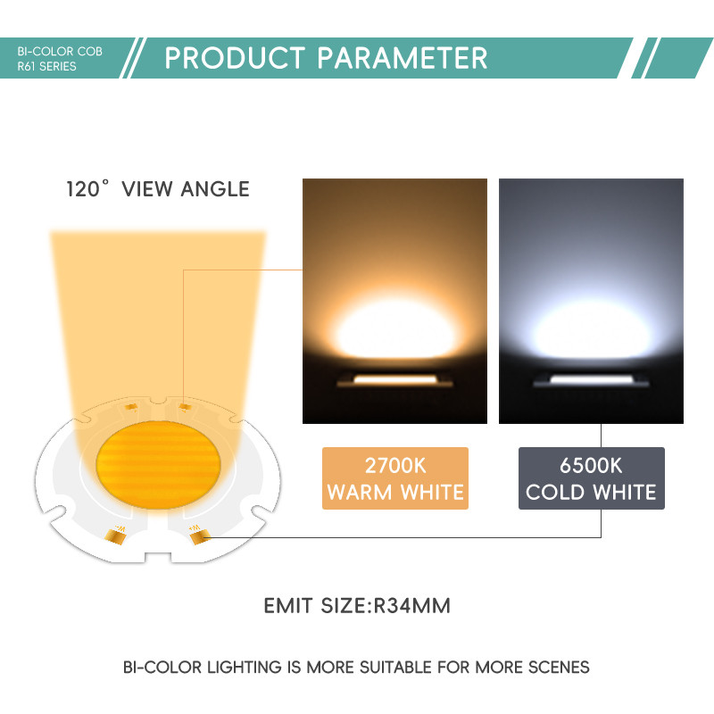 AC 51-53V 2700K-6500K Full Spectrum LED Chip 200w AC COB LED Chip