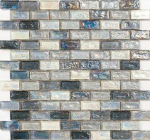 China Grey series water waving glass mosaic tile for man Boutique wholesale