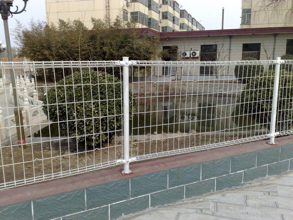 Double circle garden fence ,Double Ringed Mesh Fence Panels ,Powder Coated