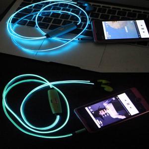 China factory price high bright el earphone/ el wire earphone/ glow earphone wholesale