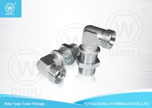 China Hydraulic Bulkhead Union Bite Type Tube Fitting Adapter 90 Degree Elbow wholesale