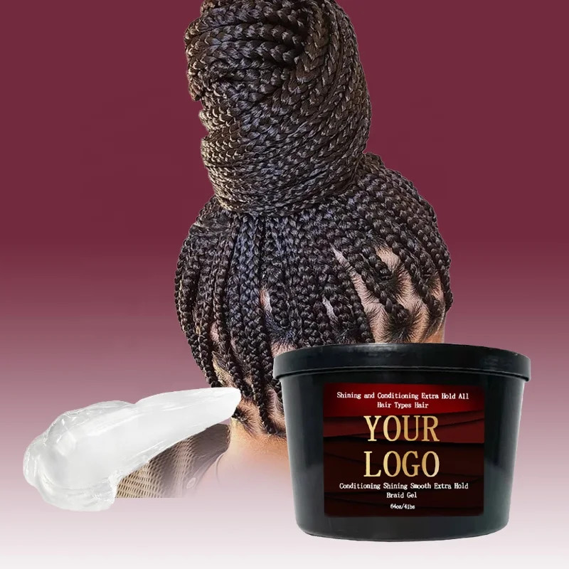 extra hold gel private label loc and twist Custom Logo Lock Gel Conditioning Shining Hair Styling Braiding Locking Gel