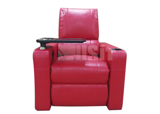 Corner Sofa Theater Room Seating , Electric Recliner Chair With Rotary Tray Table