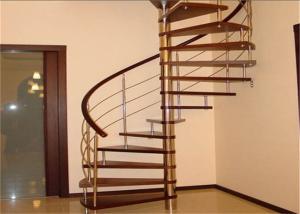 China Laminated Glass Tread Custom Spiral Staircase Suspended Ladder , No Welding wholesale