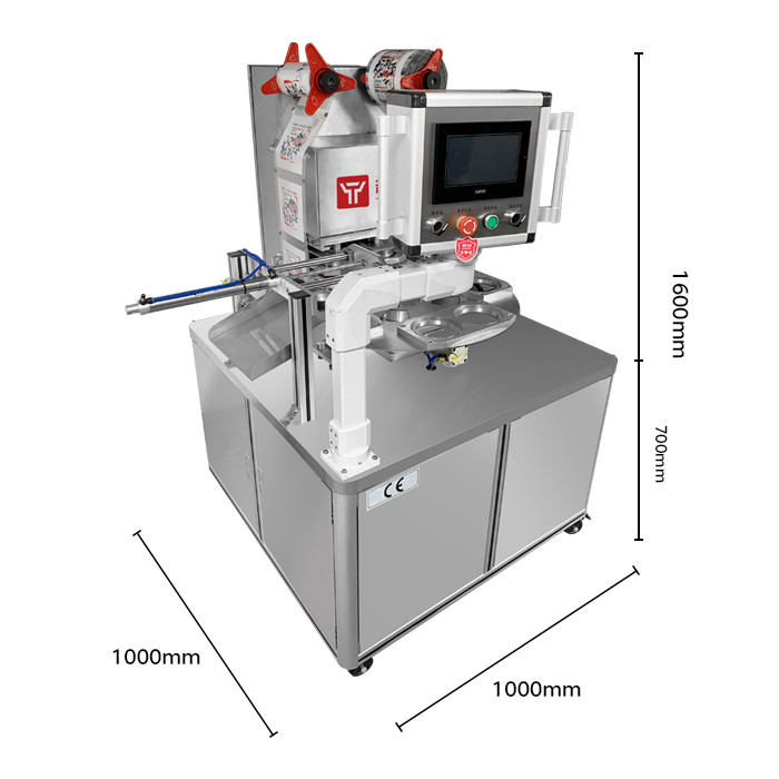 Automatic Continuous Plastic Bowl Sealing Machine Modified Atmosphere 3000W
