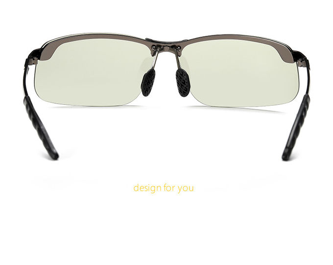 Polarized Photochromic Mens Luxury Sunglasses BSCI Color Changing Lens