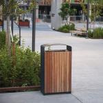 Modern H1055mm 38L Wooden Recycling Bin For Public