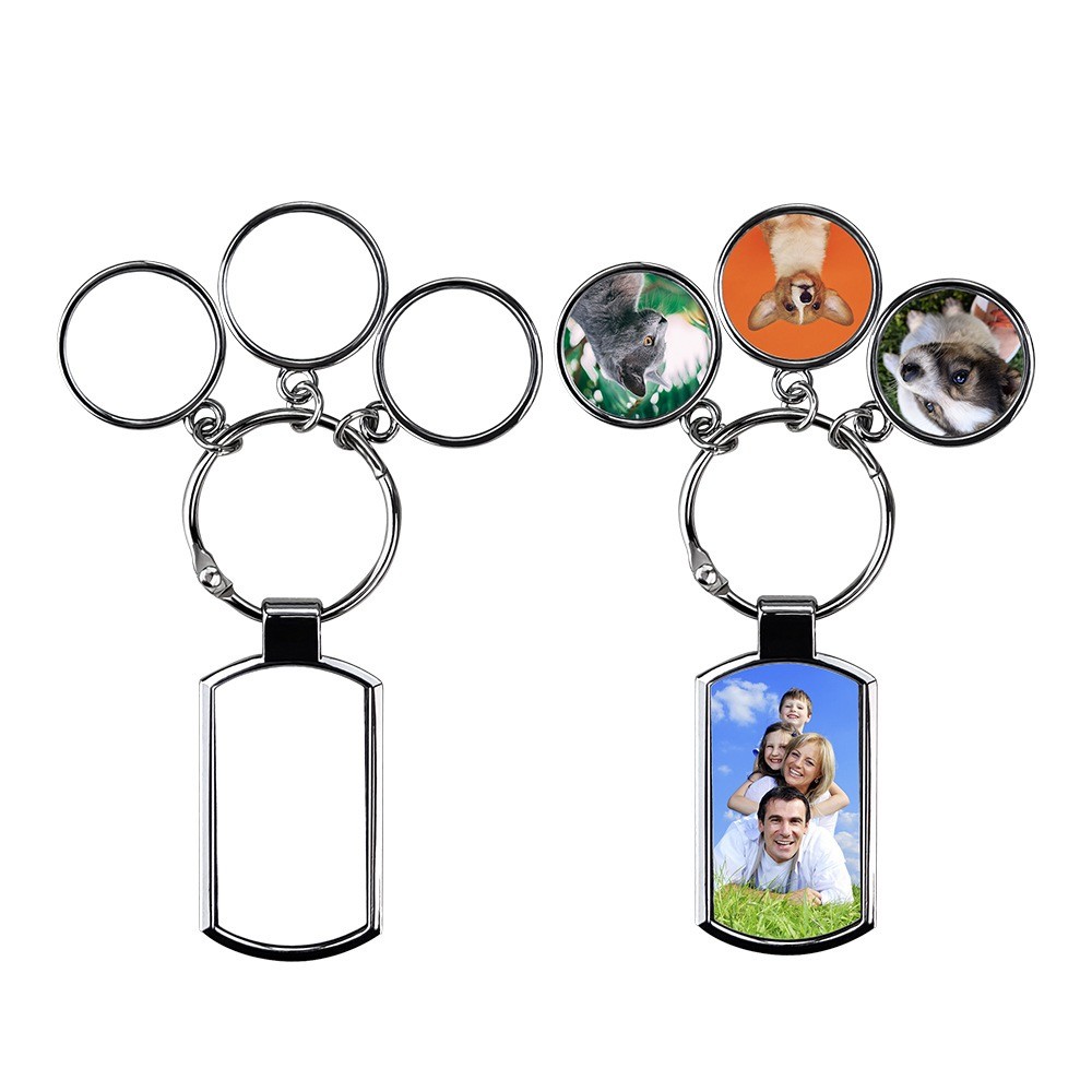Creative Love Pendant Sublimation Keyring Blanks European American Style Customization